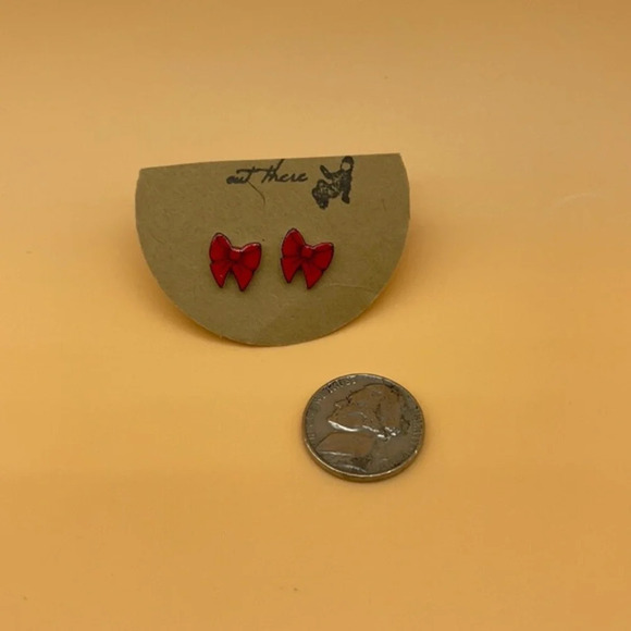 Red Bow Stud Earrings 3/$30 ๐ - Picture 3 of 7